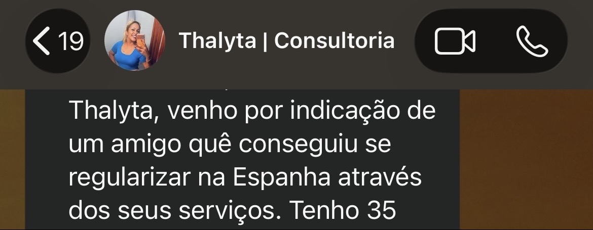 Depoimento real de cliente 1 sobre a assessoria de imigração para a Espanha