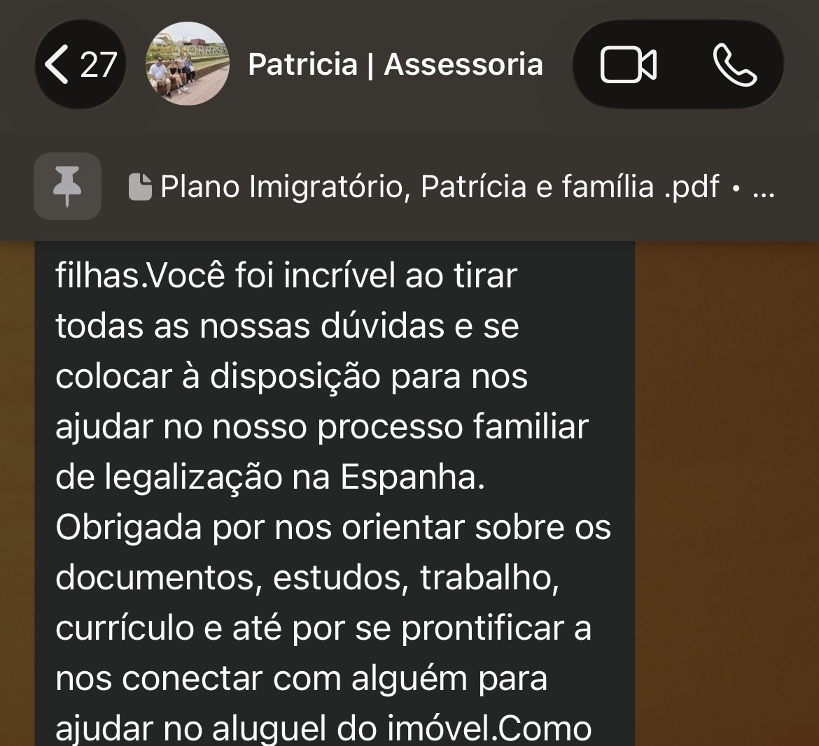 Depoimento real de cliente 3 sobre a assessoria de imigração para a Espanha